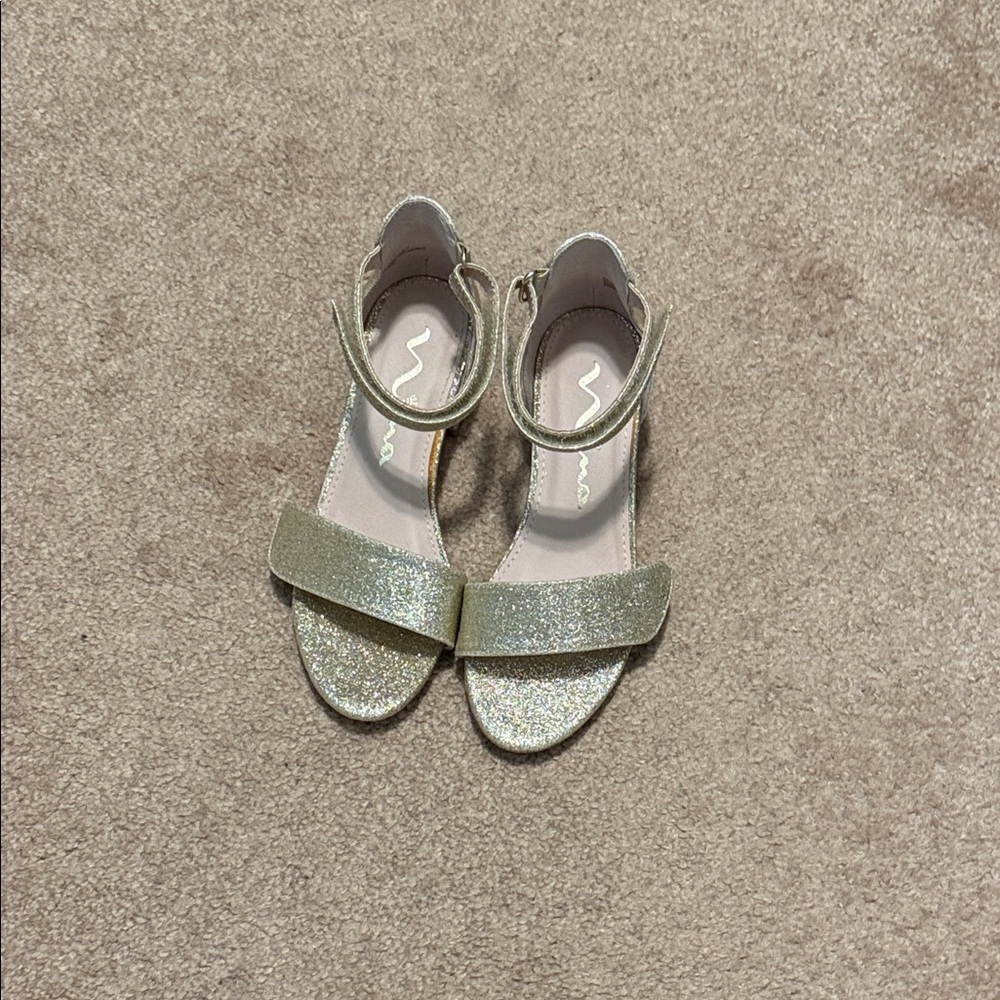 Nina Sparkly Gold Kids Dress Shoes size 13